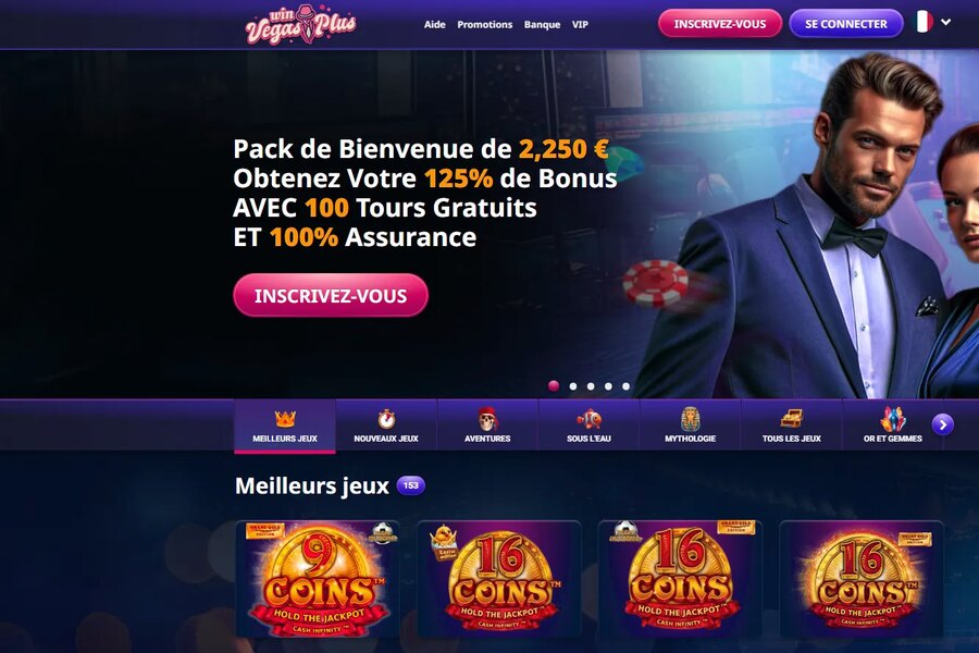 Win Vegas Plus Casino - Page de Connexion
